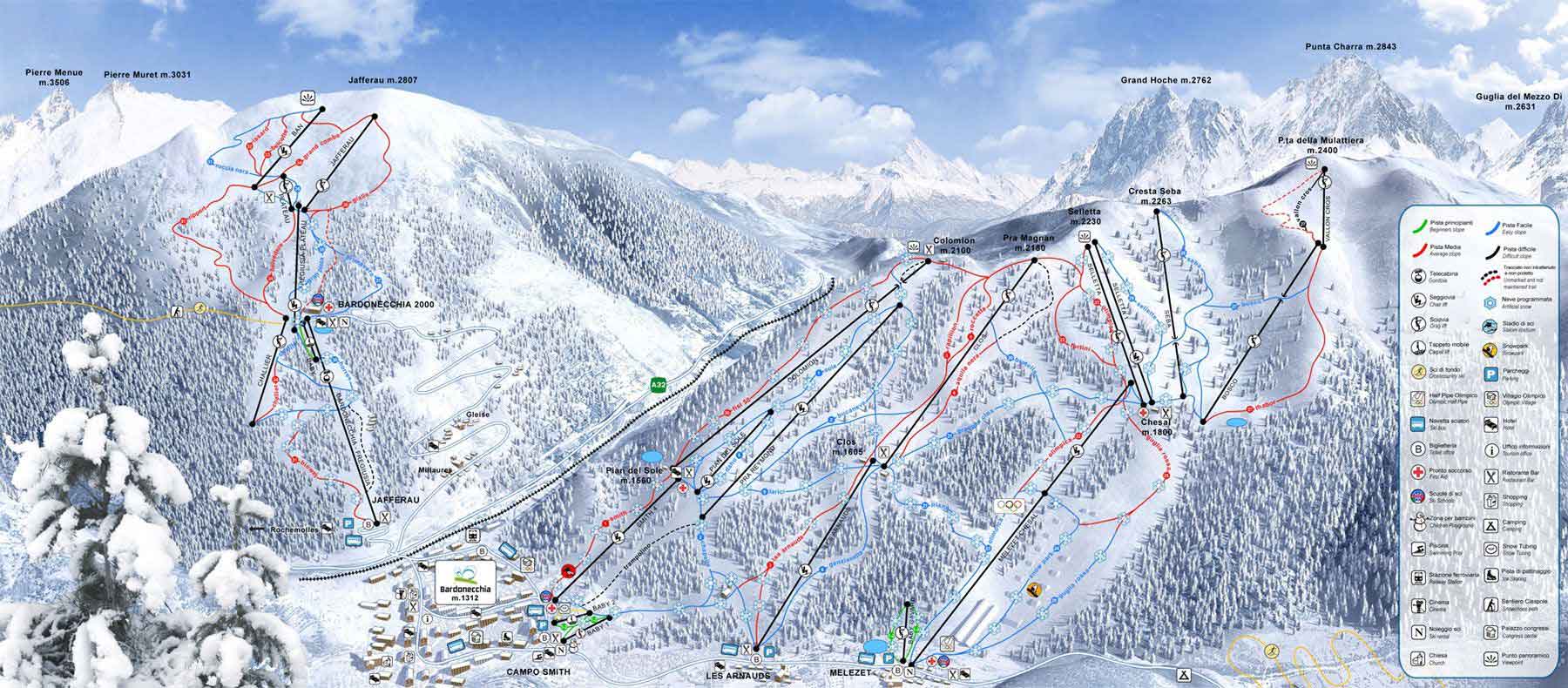 Bardonecchia Piste Map