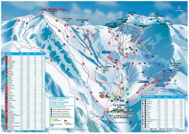 Boi Taull - piste map - AC imagery Piste Map of Boi Taull